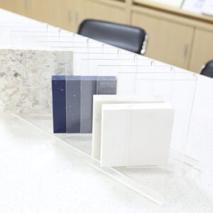 Quartz Sample Display Tabletop Racks Marble Display Stand In Showroom ST-39-1